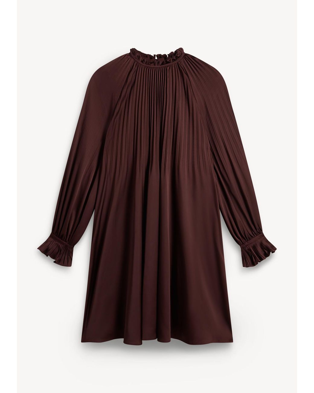 Hobbs Red Yardley Pleated Mini Dress