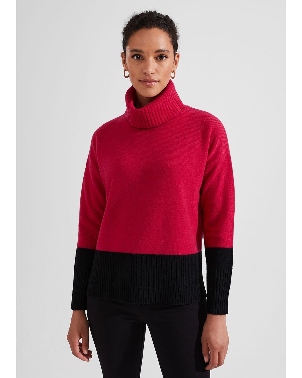 Hobbs Red Melodie Merino Wool Jumper