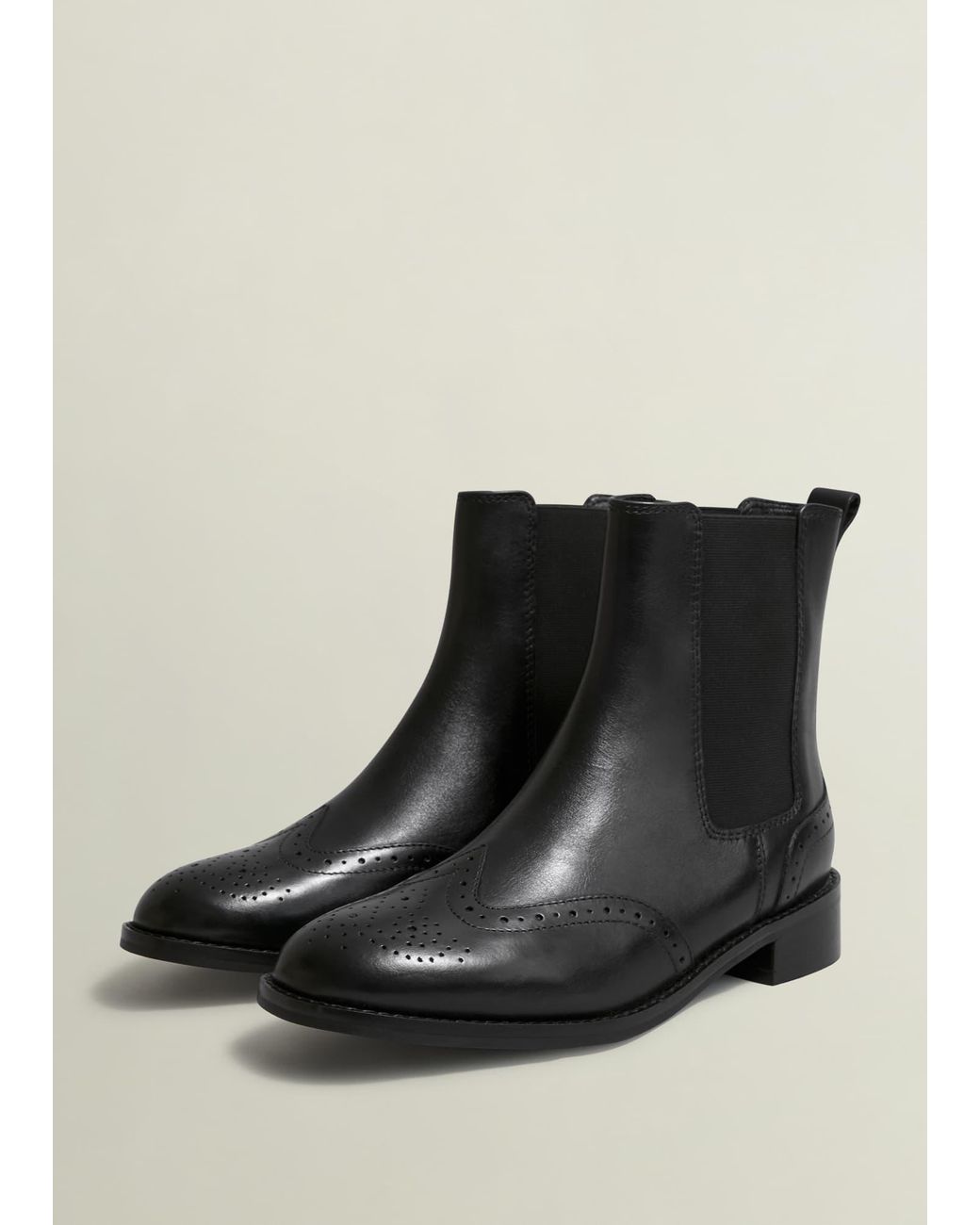 Hobbs Black Genevieve Leather Chelsea Boots