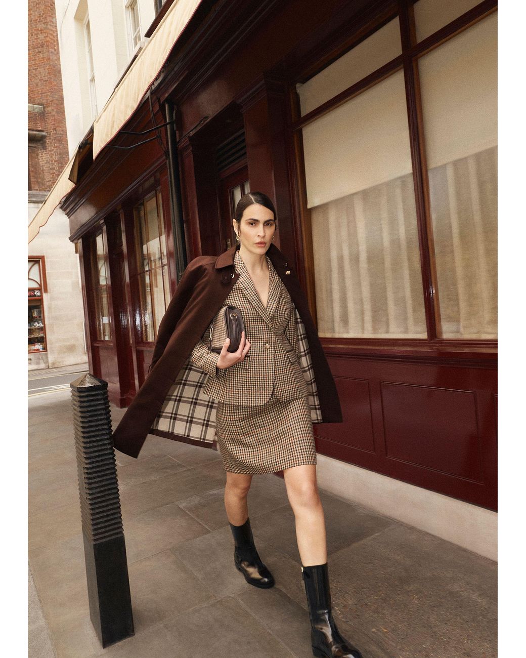 Hobbs Brown Petite Adeline Wool Jacket
