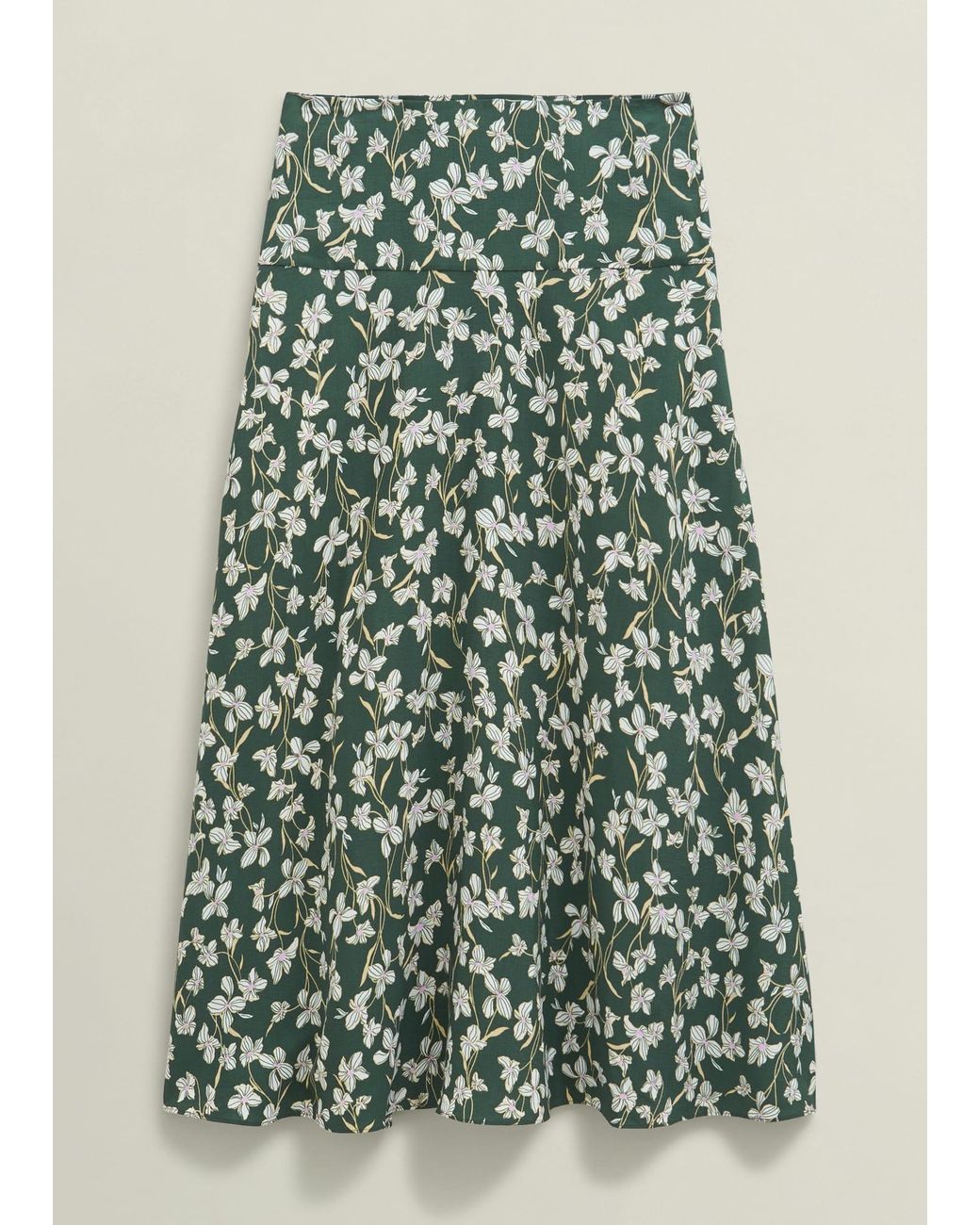 Hobbs Multicolor Dark Floral Kiara Midi Skirt