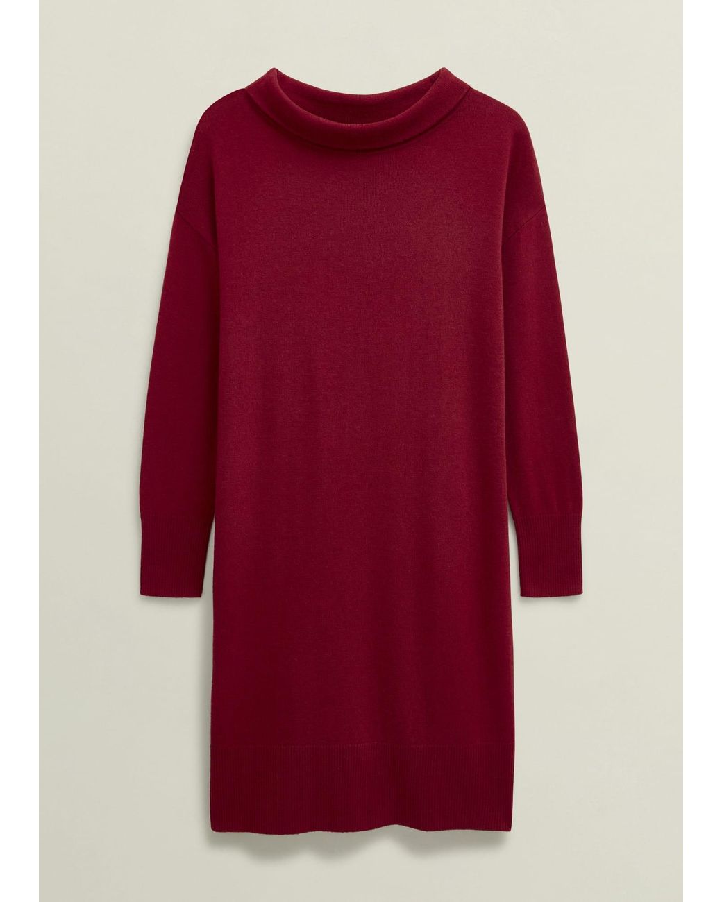 Hobbs Red Audrey Knitted Dress
