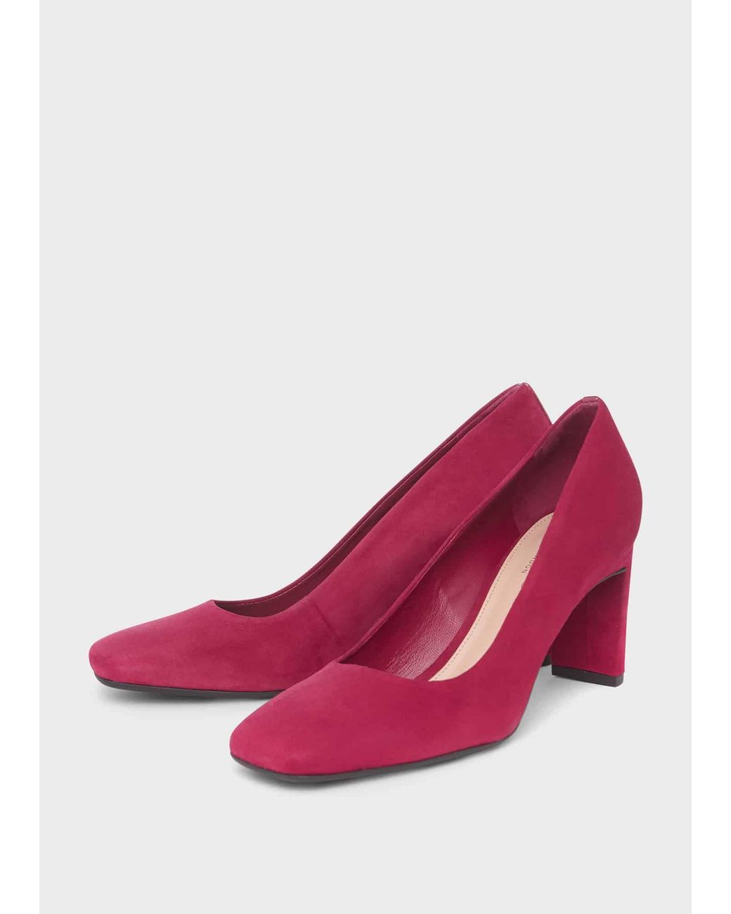 Hobbs Ella Suede Court Shoes in Berry 
