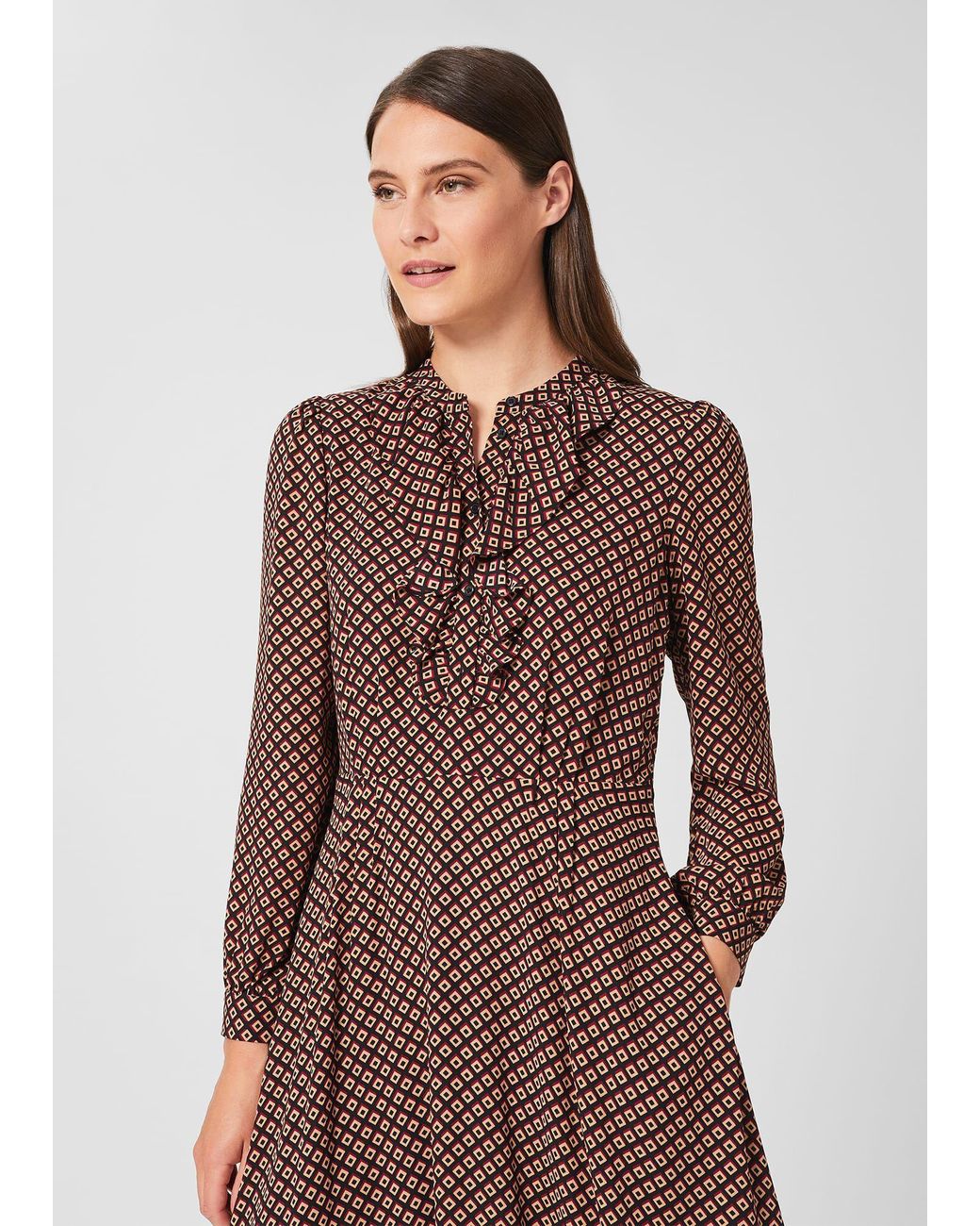 Hobbs Synthetic Jade Dress in Brown 