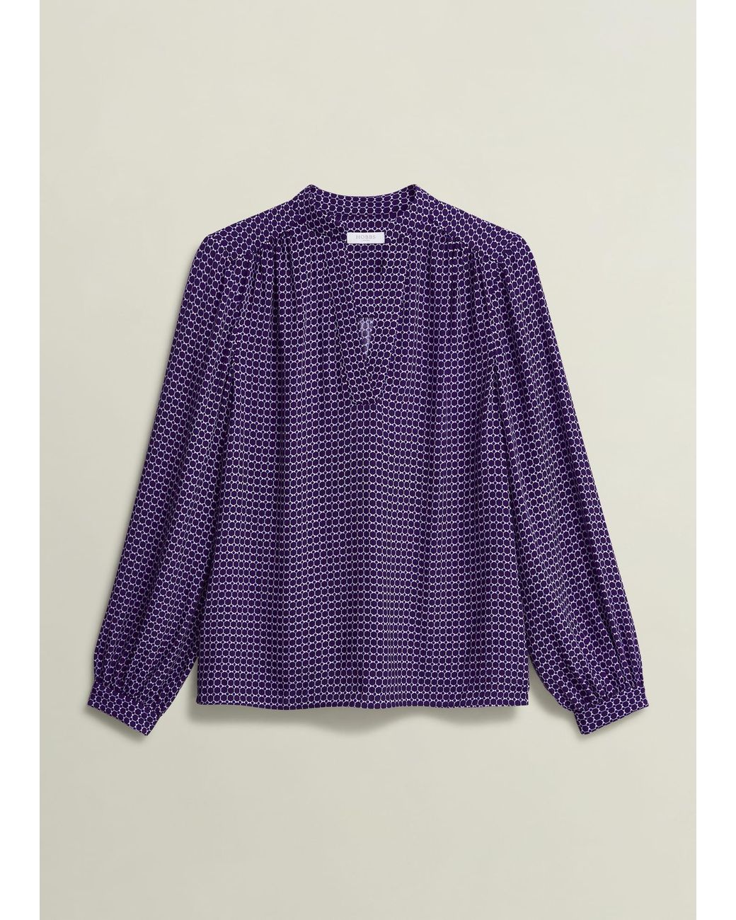 Hobbs Blue Mila Blouse