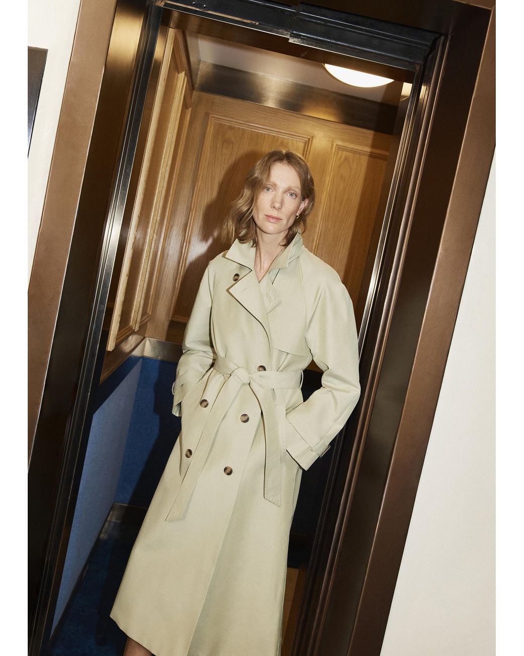 Hobbs Natural Riley Sage Trench Coat