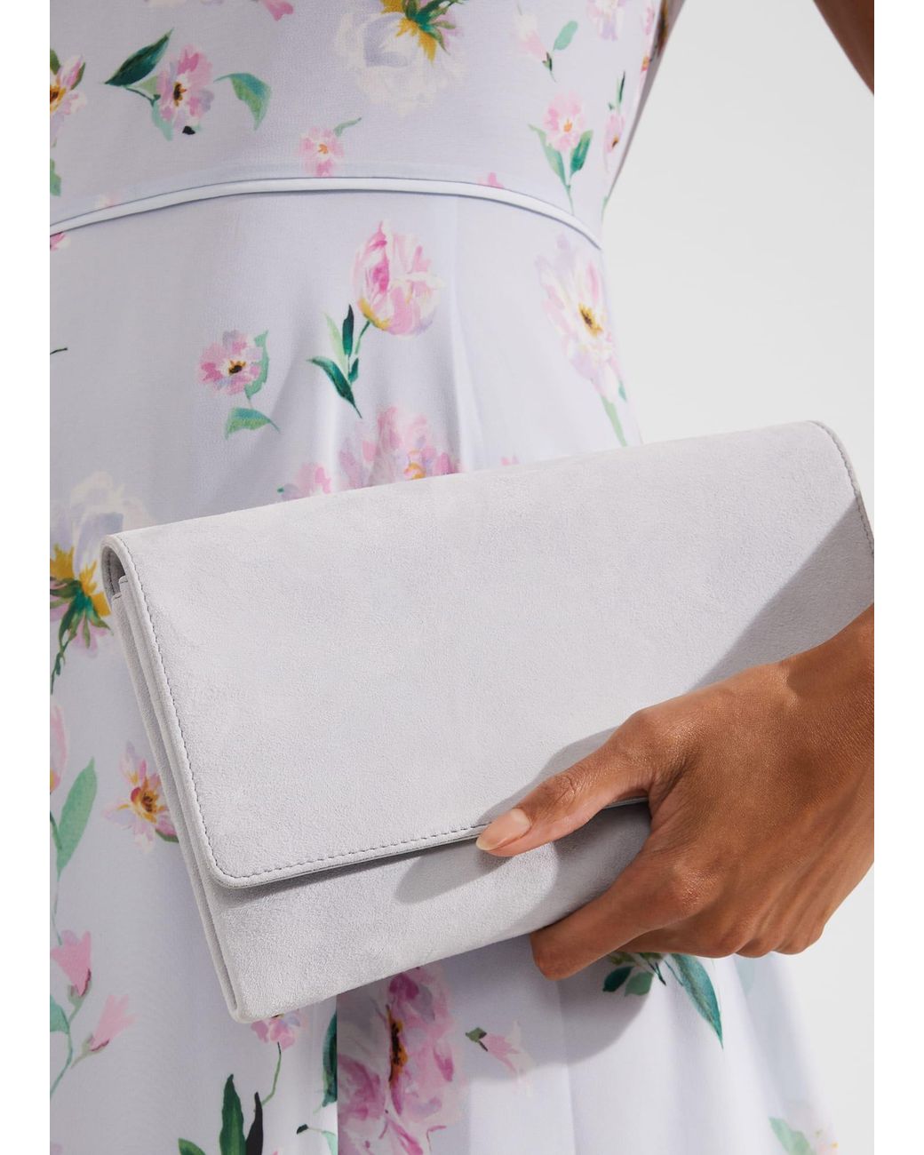 Hobbs Multicolor Chelsea Suede Clutch Bag
