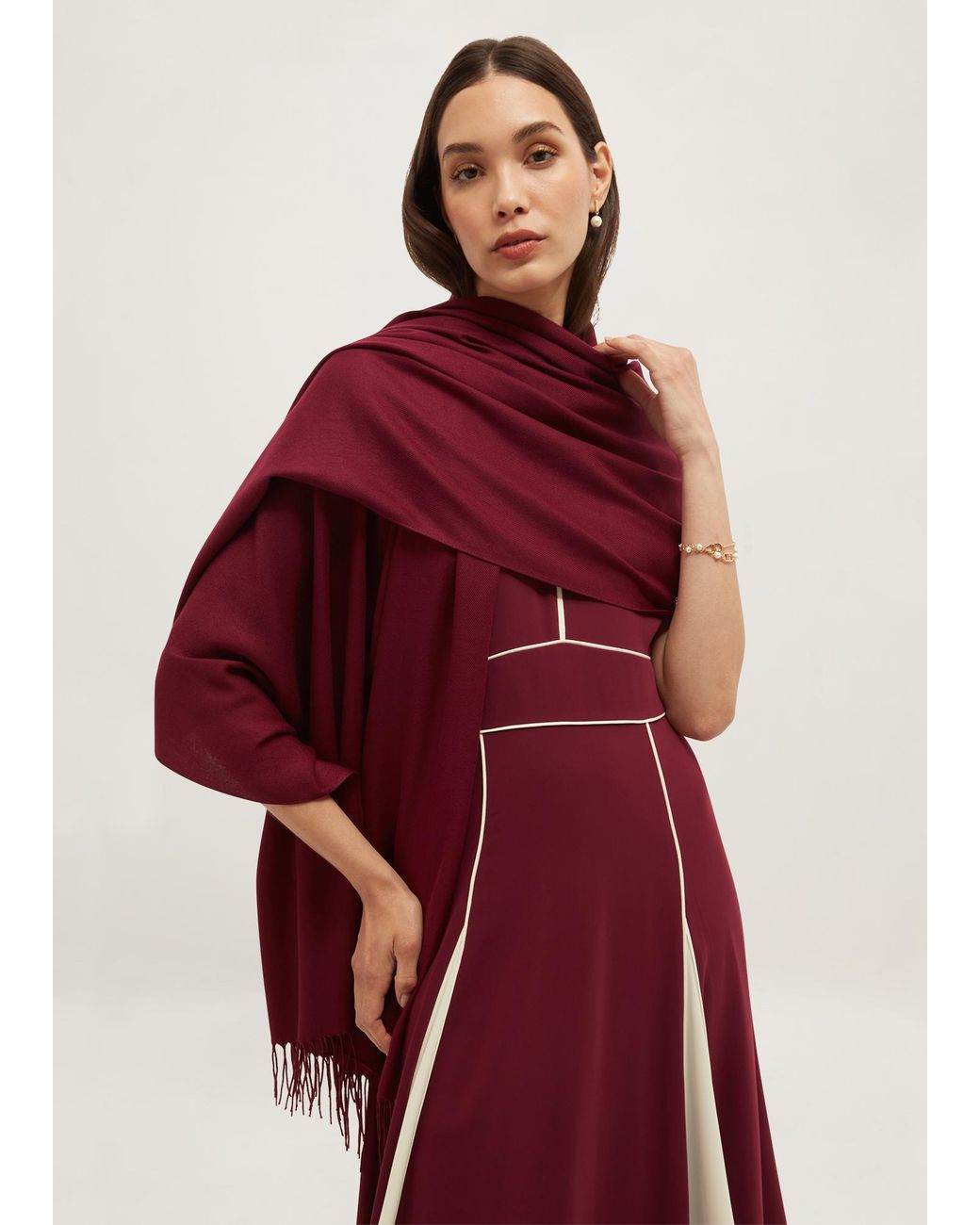 Hobbs Red Matilda Scarf