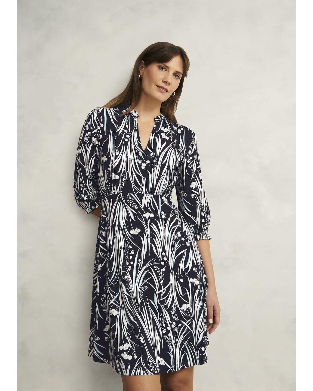 Hobbs Blue Mollie Jersey Dress