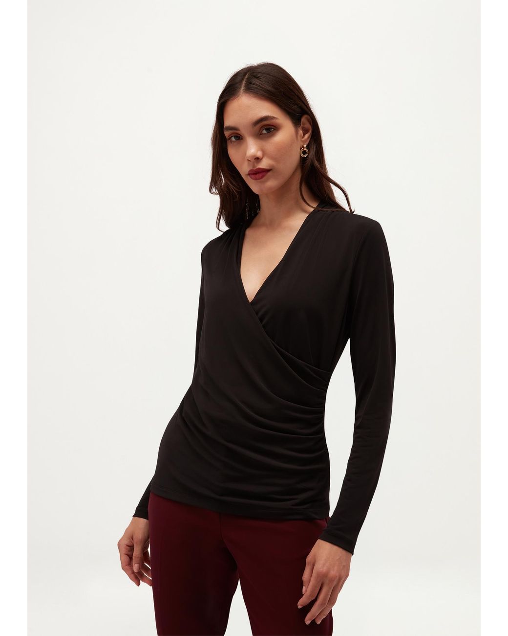 Hobbs Black Marina Wrap Top