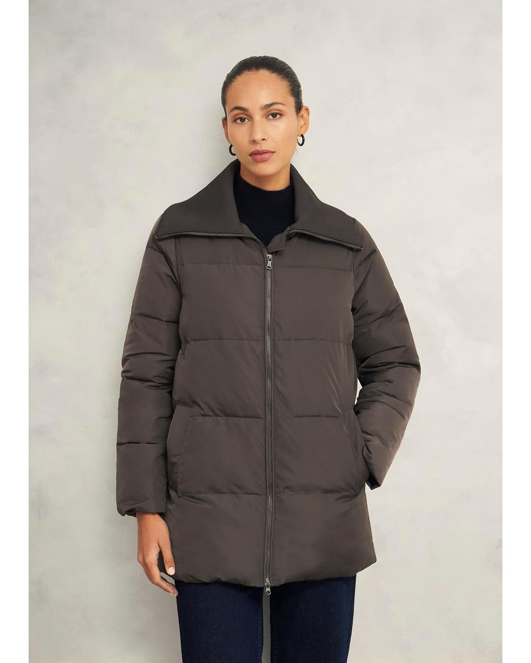 Hobbs Gray Flora Puffer Coat