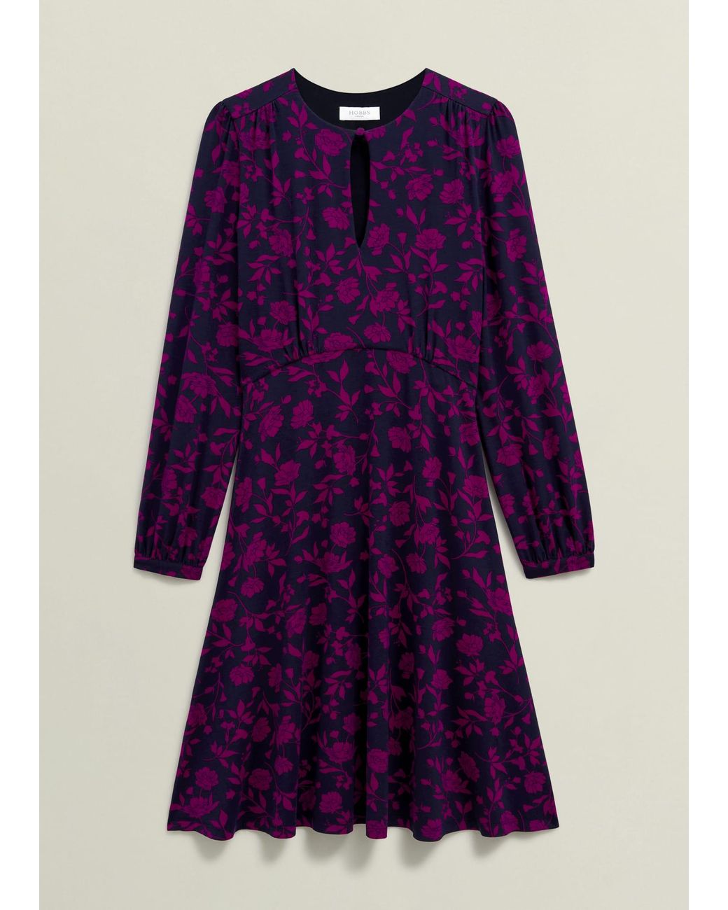 Hobbs Purple Grace Jersey Dress