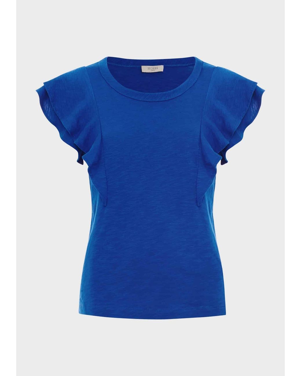 Hobbs Blue Isabella Cotton Slub Top
