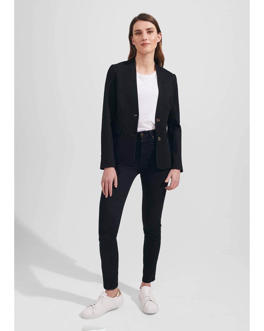 Hobbs Blue Adalee Ponte Blazer