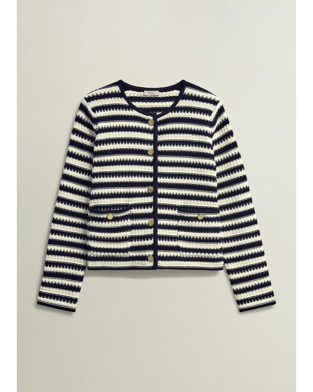 Hobbs Natural Milly Cotton Knitted Jacket