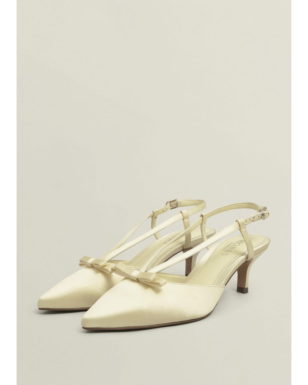 Hobbs Natural Macie Bow Satin Slingbacks