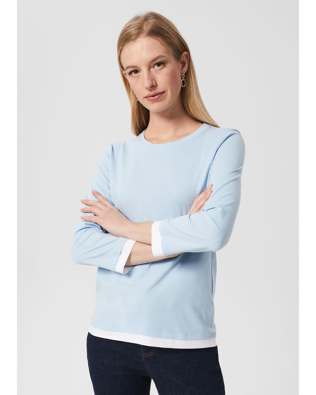 Hobbs White Amelie Cotton Top