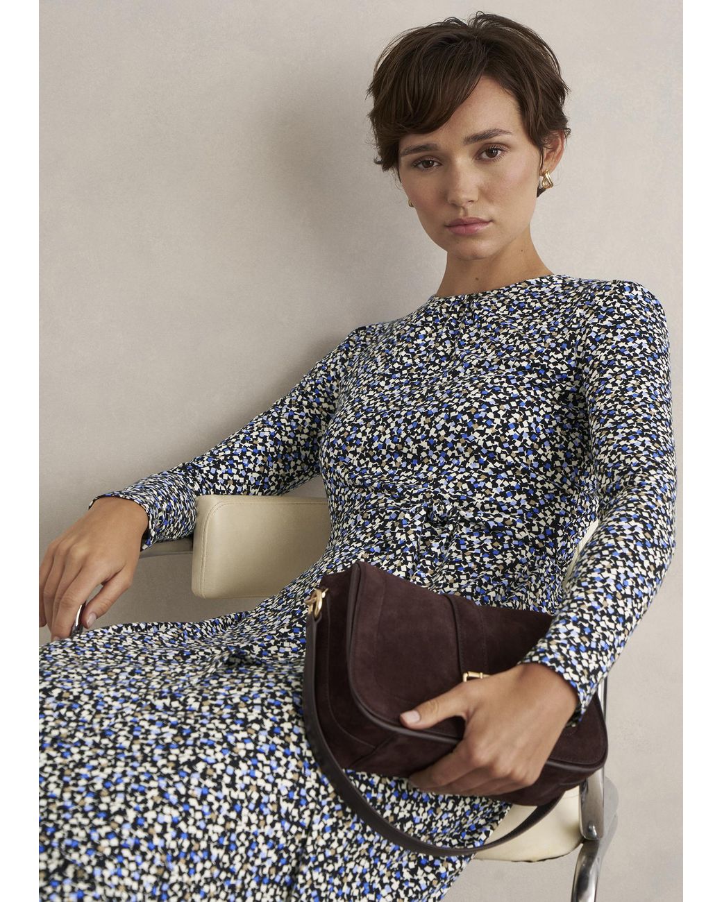 Hobbs Gray Dakota Jersey Dress