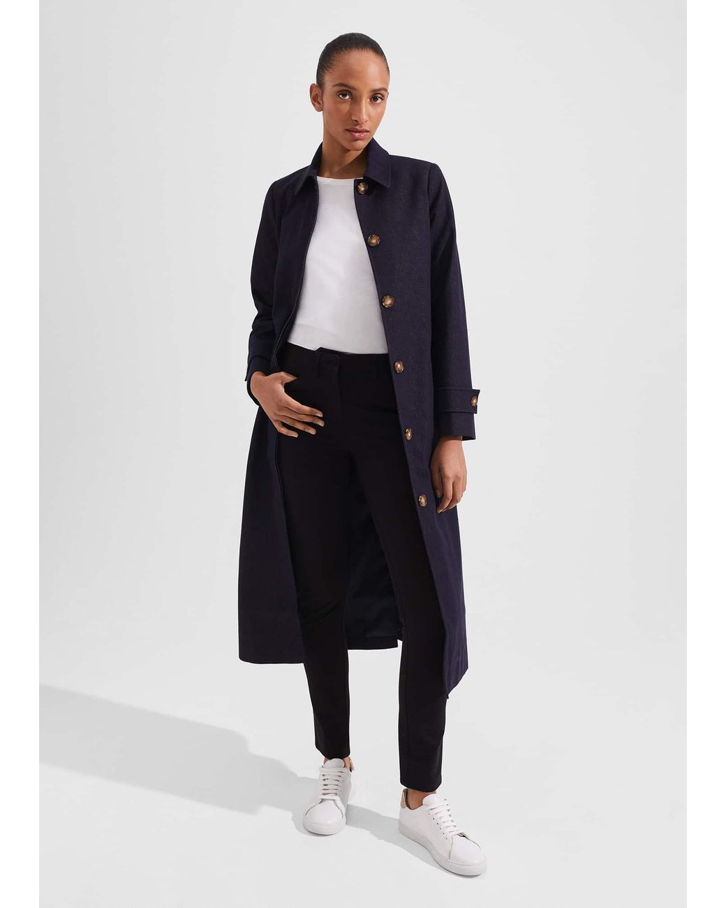 Hobbs Blue Carrie Denim Trench