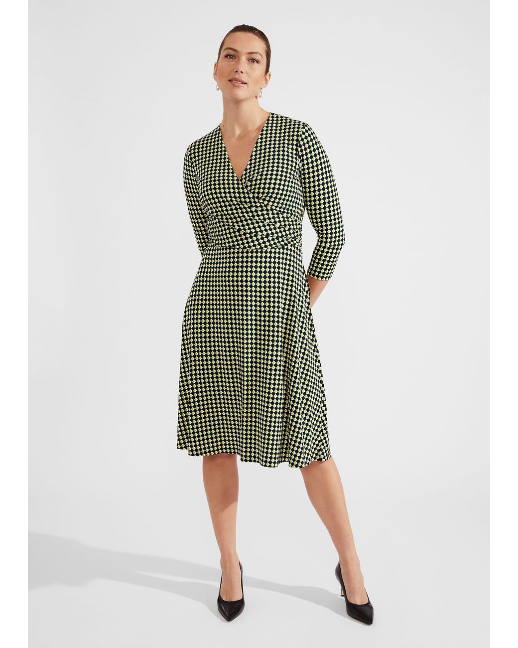 Hobbs Green Dina Wrap Jersey Dress