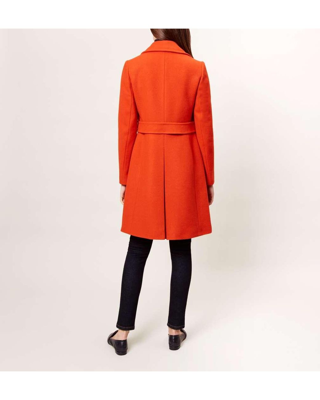 Hobbs Ginnie Wool Coat in Orange Lyst UK