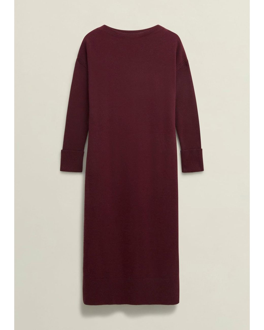 Hobbs Purple Hartsfirth Knitted Dress With Cashmere