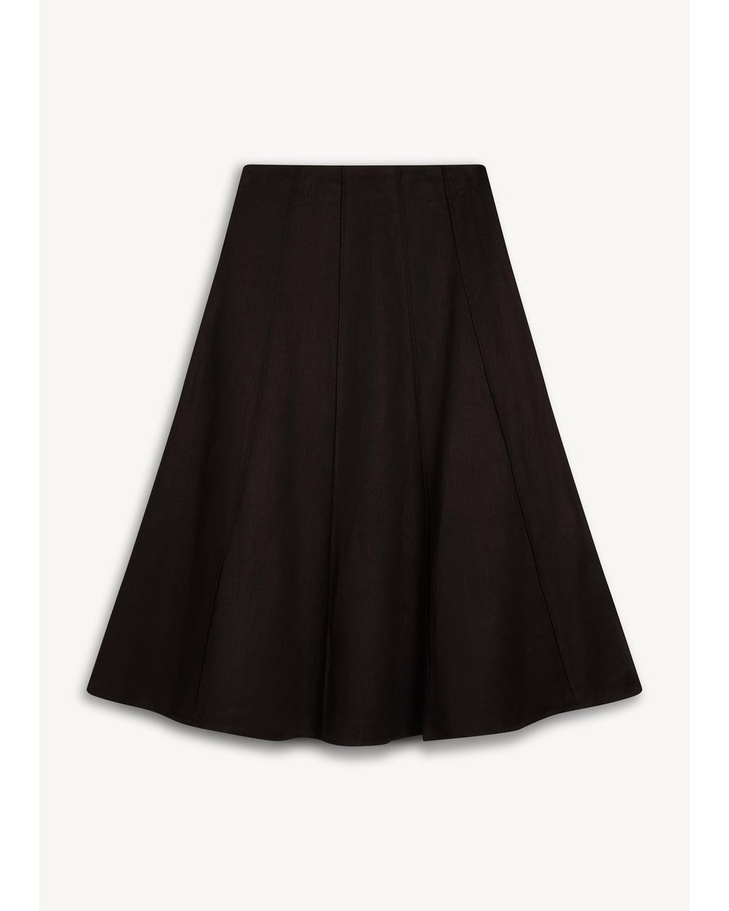 Hobbs Black Alice Linen Skirt