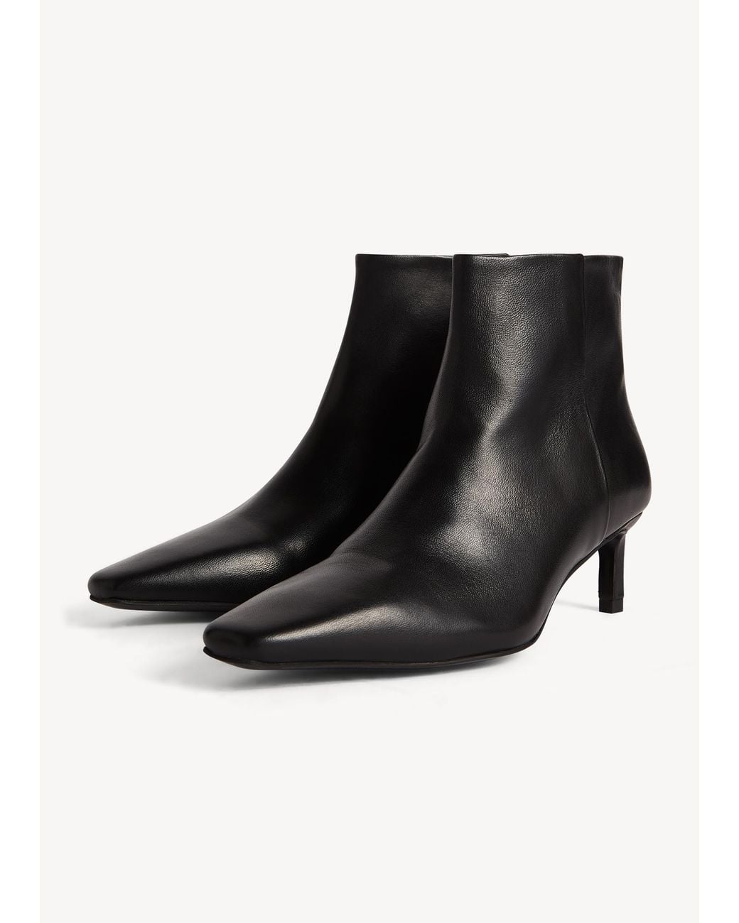 Hobbs Black Amelia Leather Ankle Boots