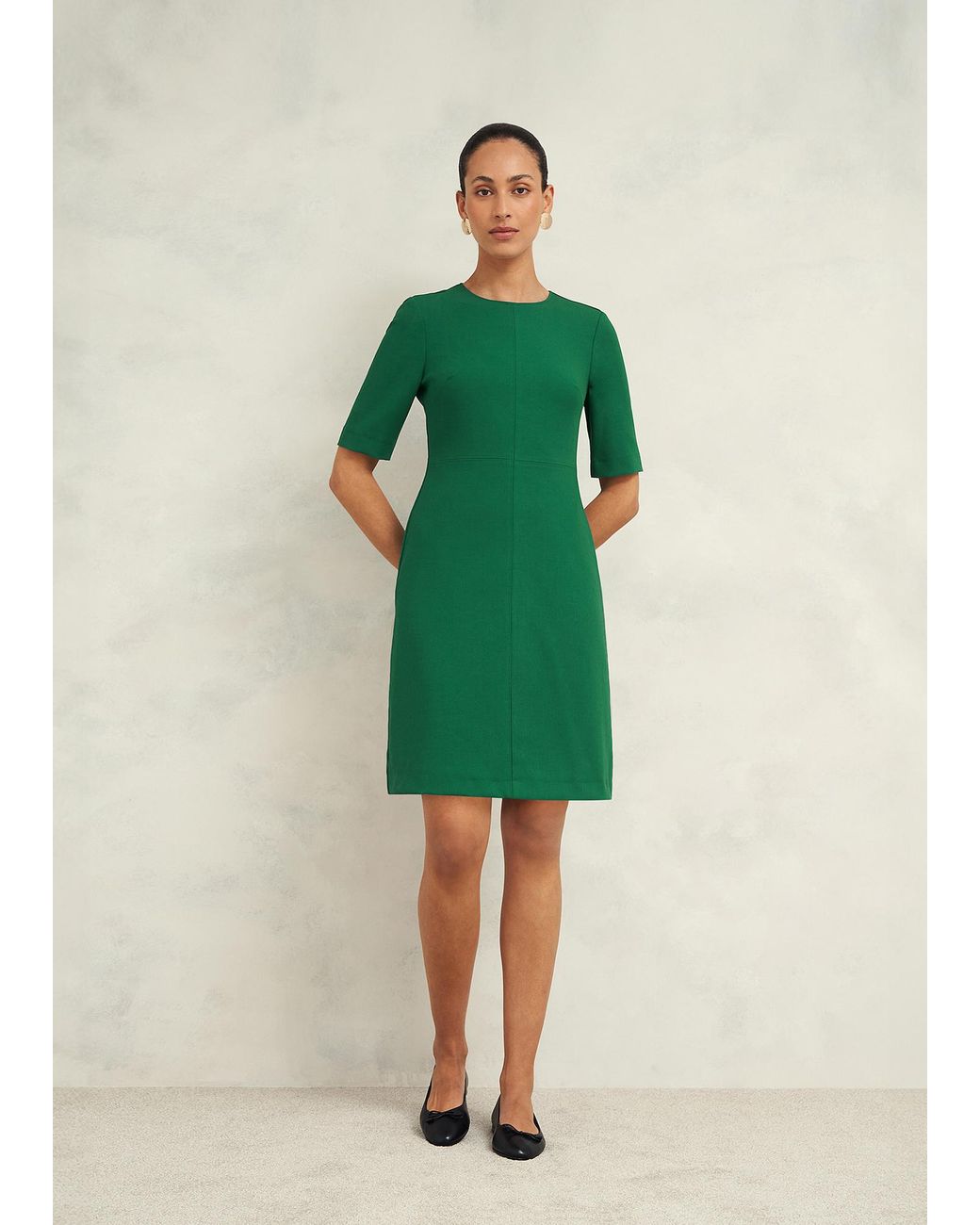 Hobbs Green Alana A Line Dress