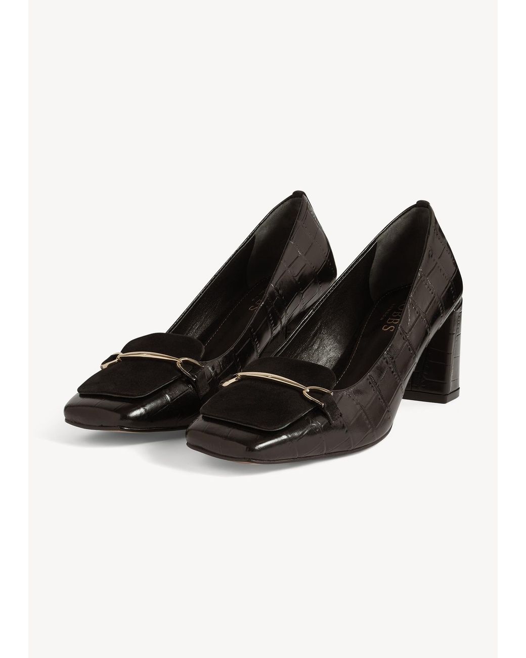 Hobbs Black Jaida Leather Courts