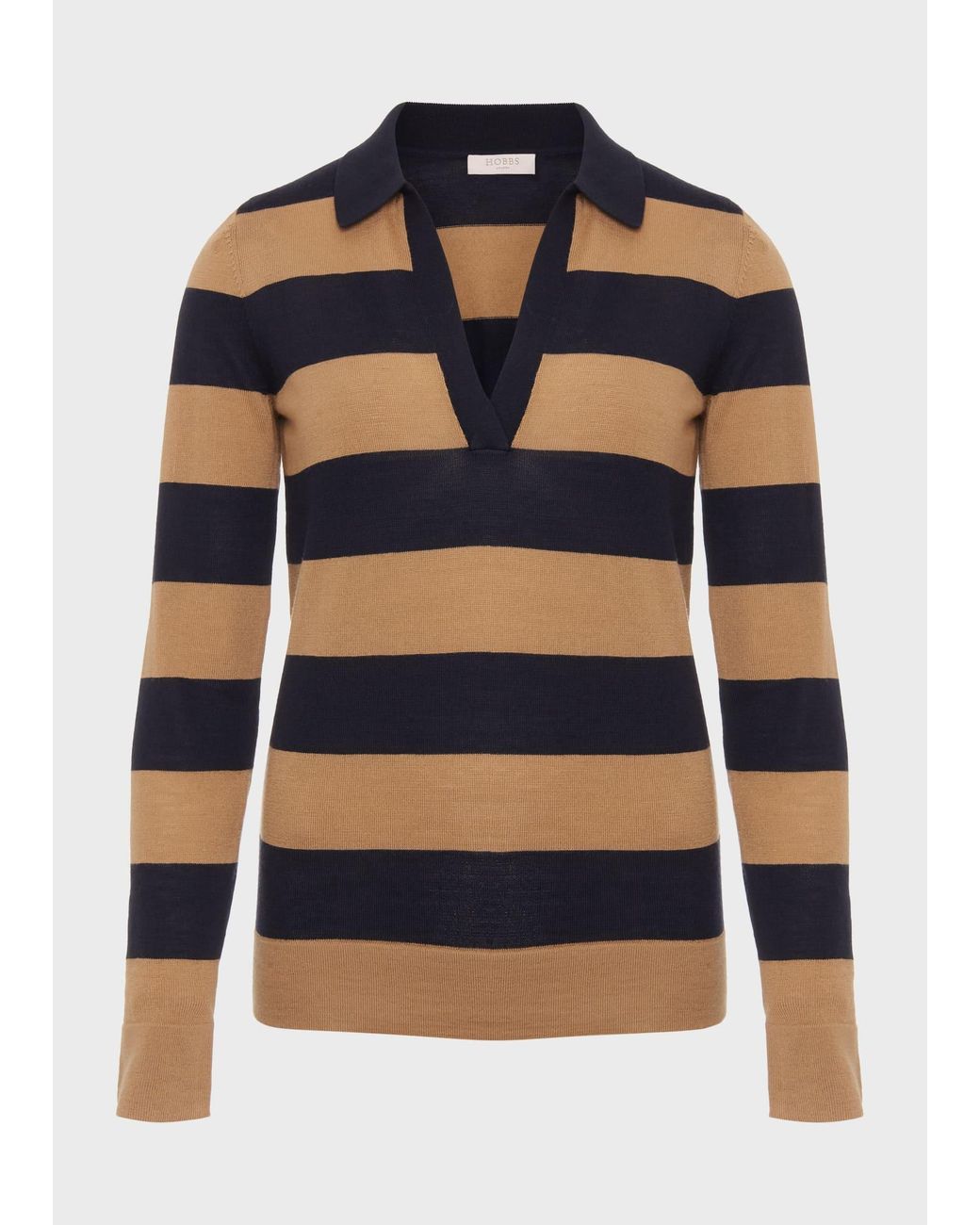 Hobbs Multicolor Alexis Merino Wool Stripe Polo Jumper