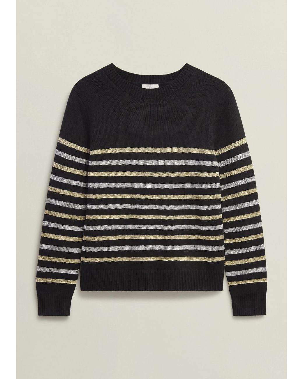 Hobbs Black Destiny Sparkle Stripe Jumper