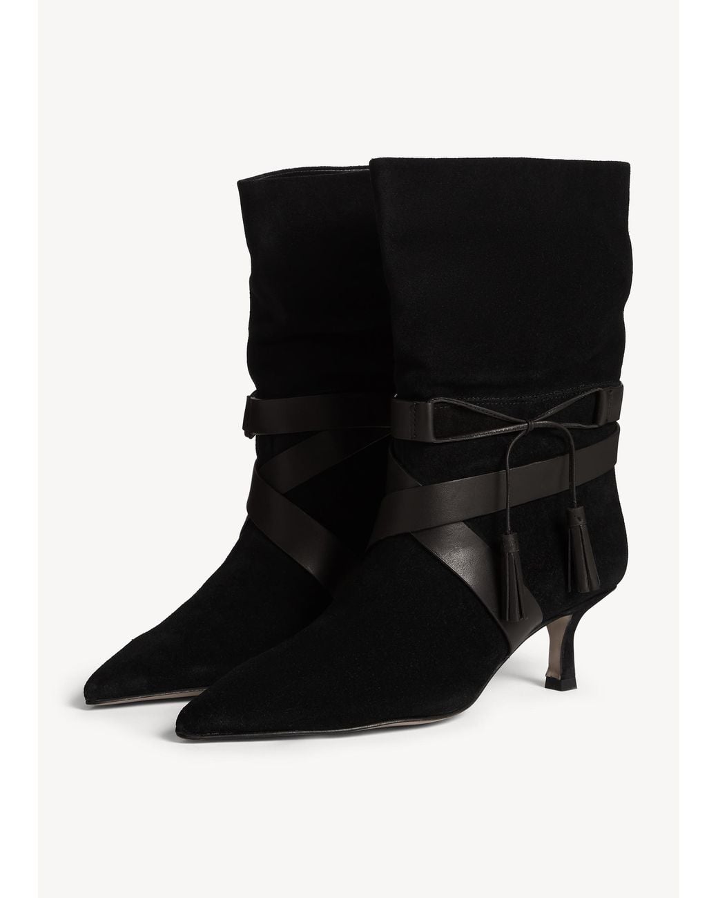 Hobbs Black Courtney Suede Boots