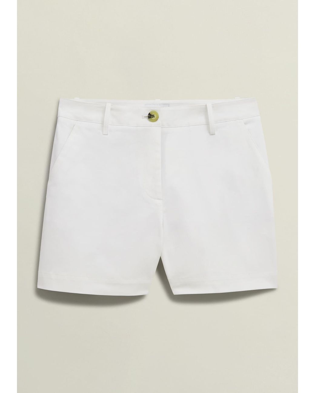 Hobbs White Reena Cotton Shorts