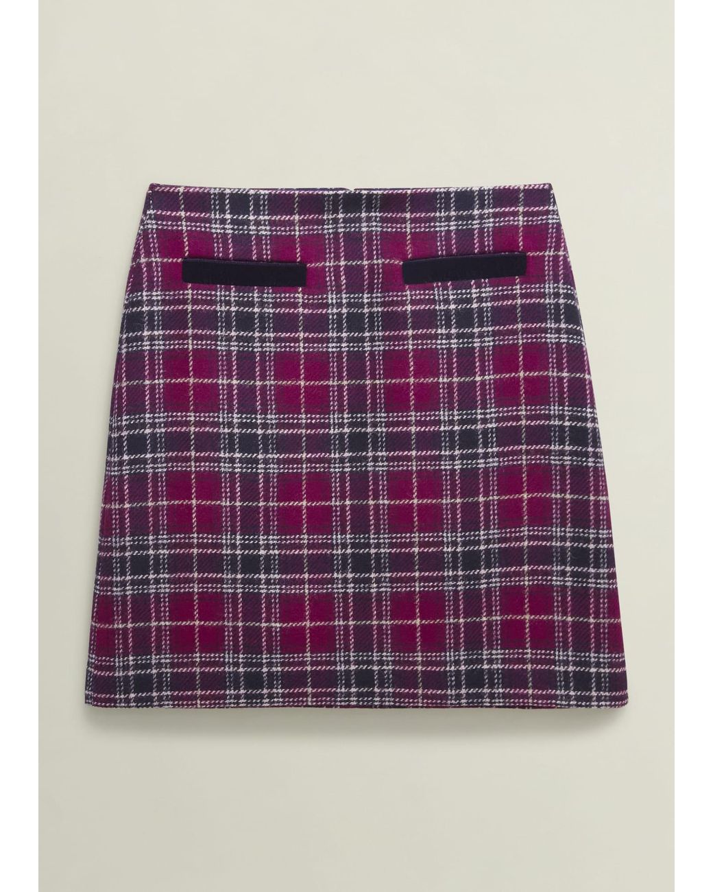 Hobbs Blue Ruthie Wool Skirt