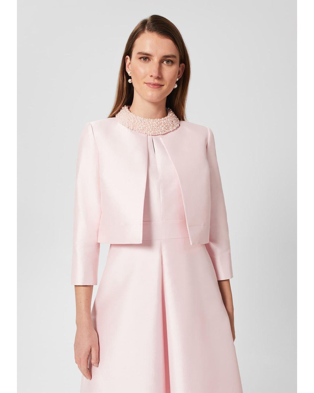 Hobbs Pink Marcella Silk Blend Jacket