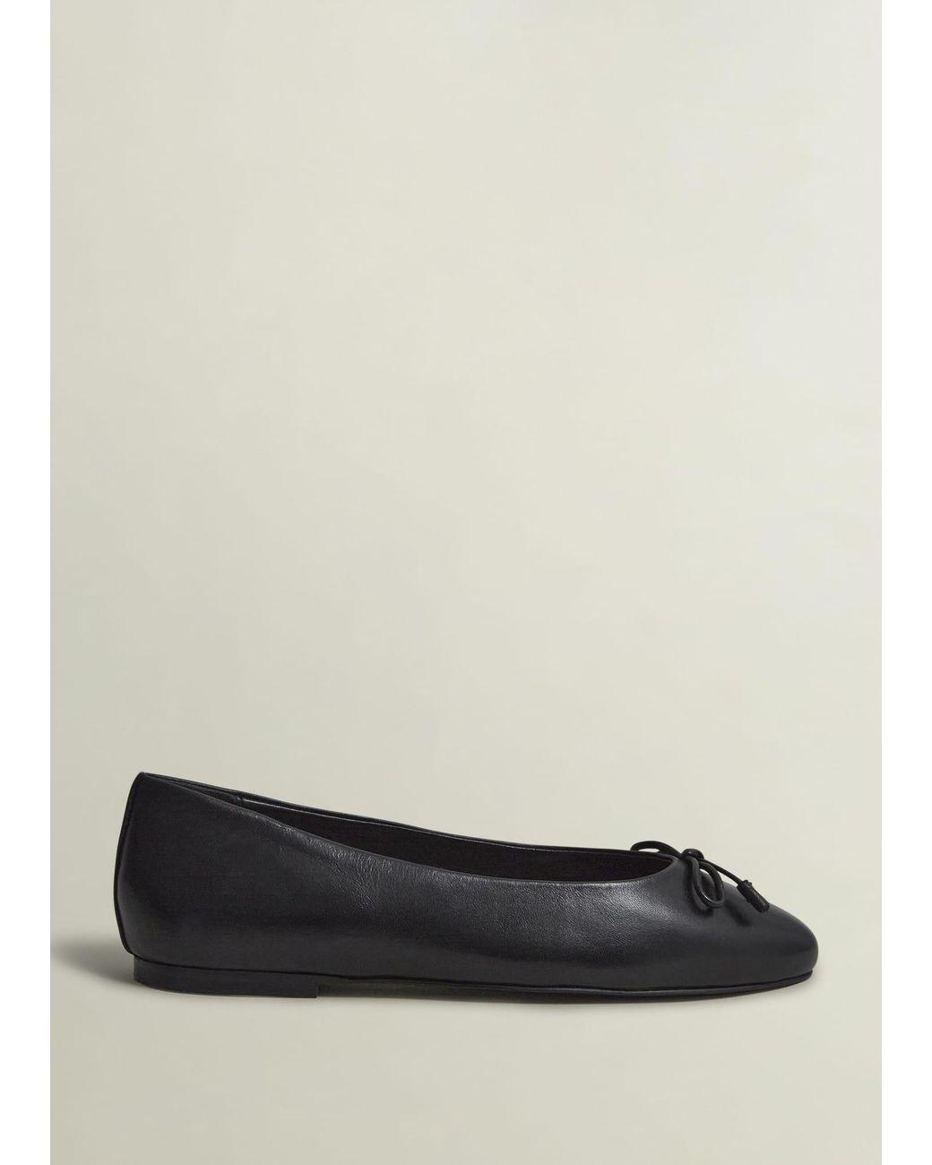 Hobbs Black Priya Leather Ballerina
