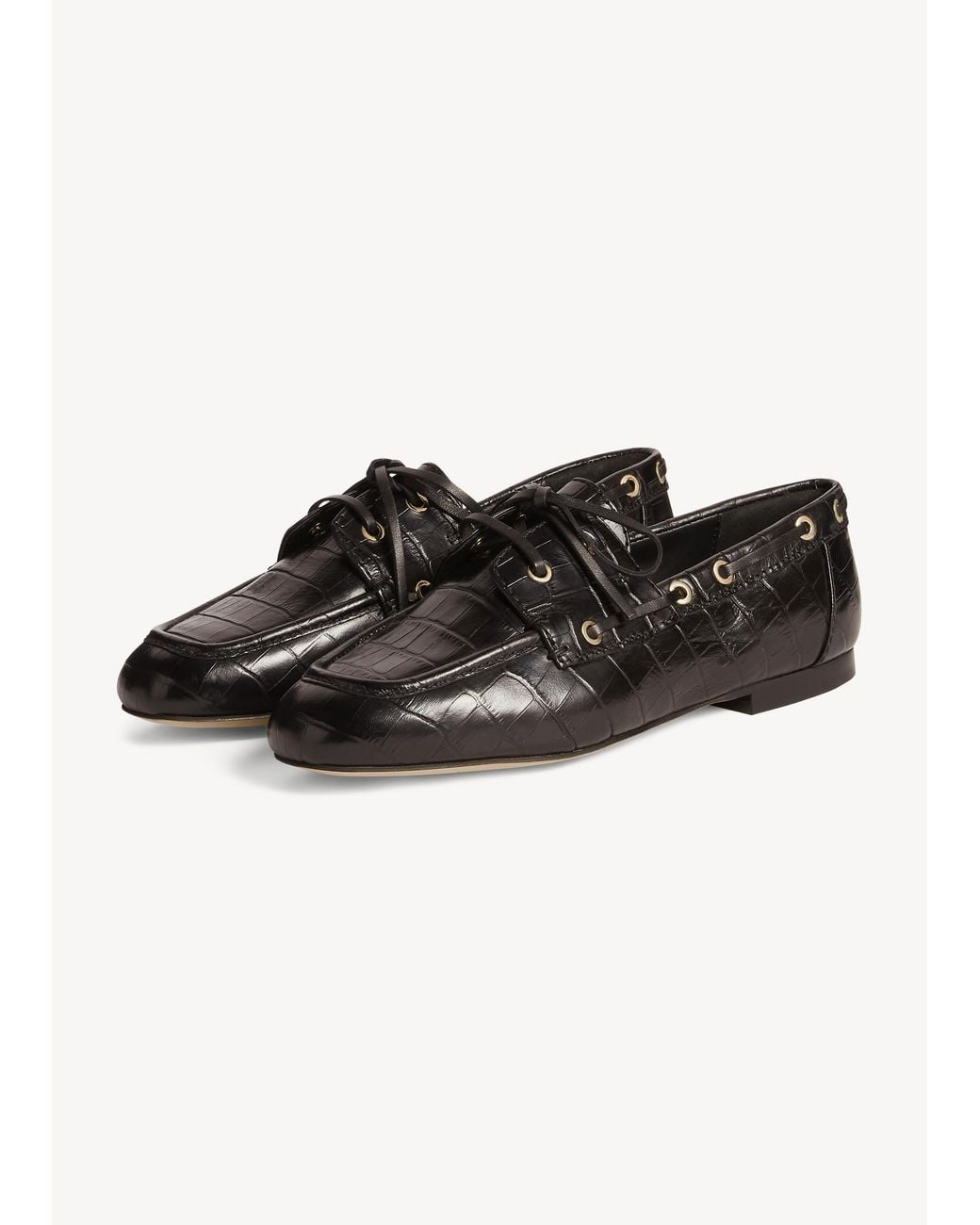 Hobbs Black Yasmine Leather Loafers