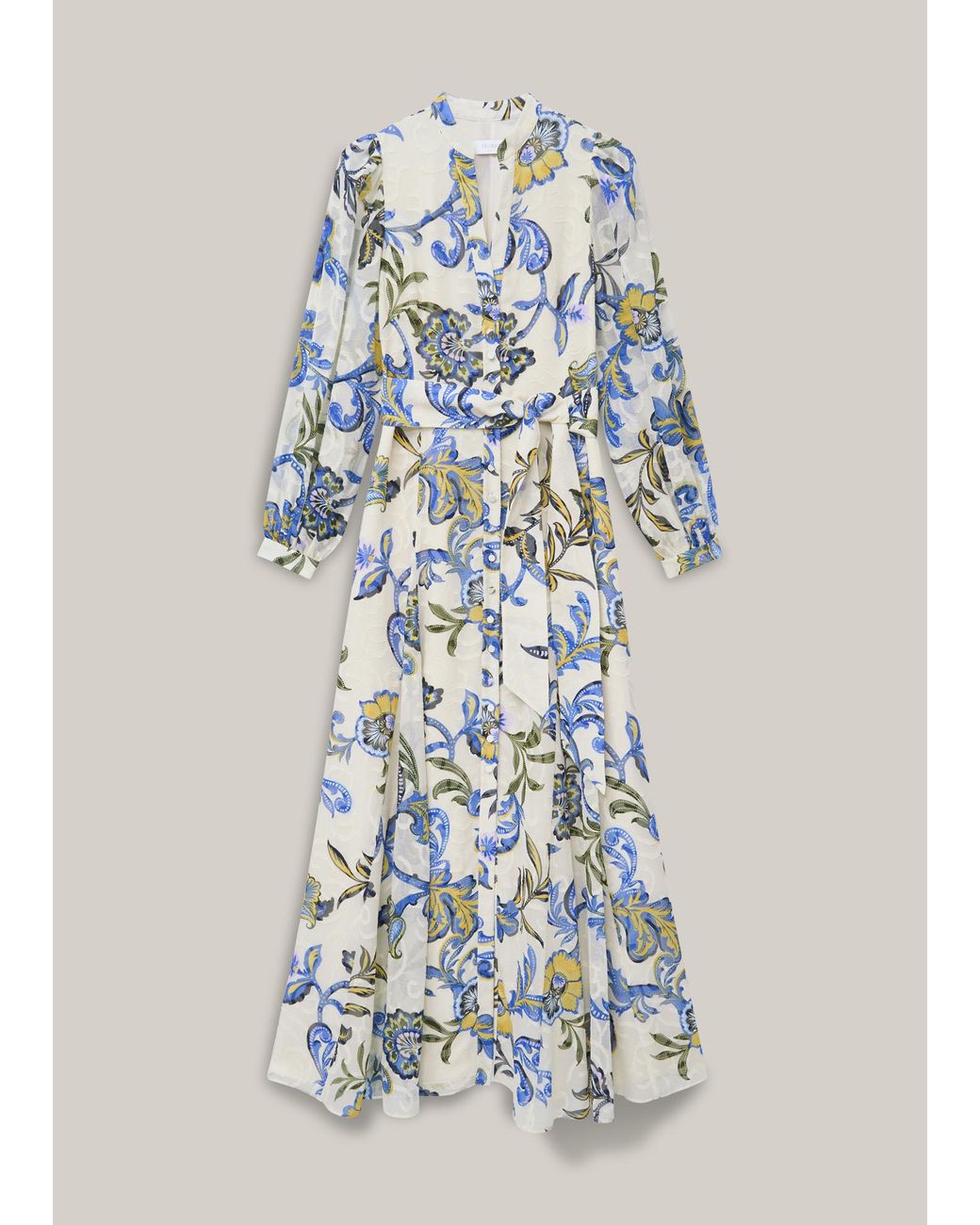 Hobbs Blue Petite Shanice Paisley Maxi Dress