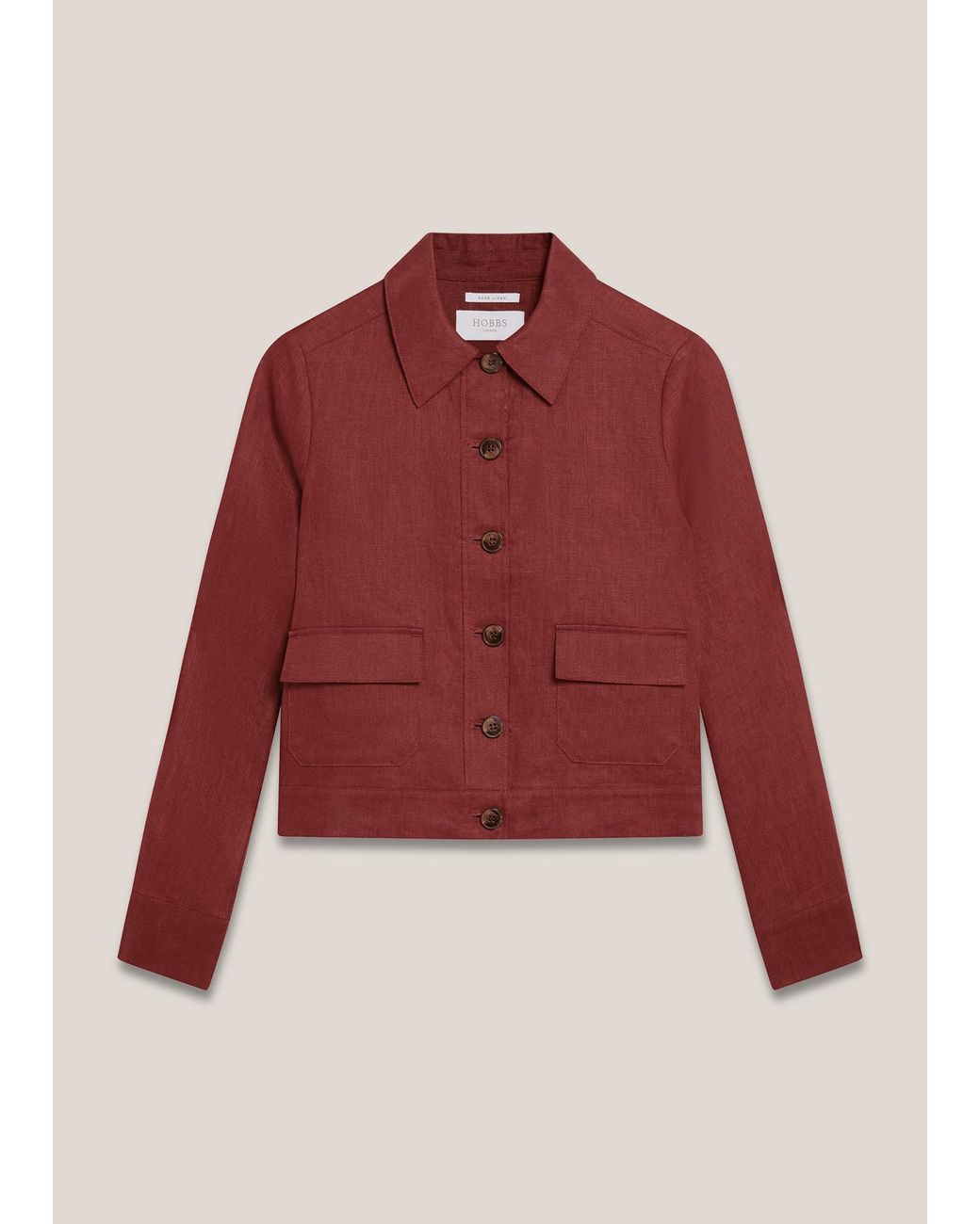 Hobbs Brown Clarence Linen Jacket