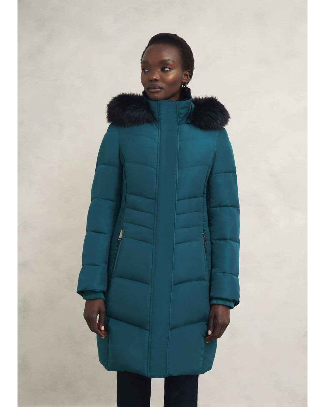 Hobbs Blue Jaymie Puffer Coat