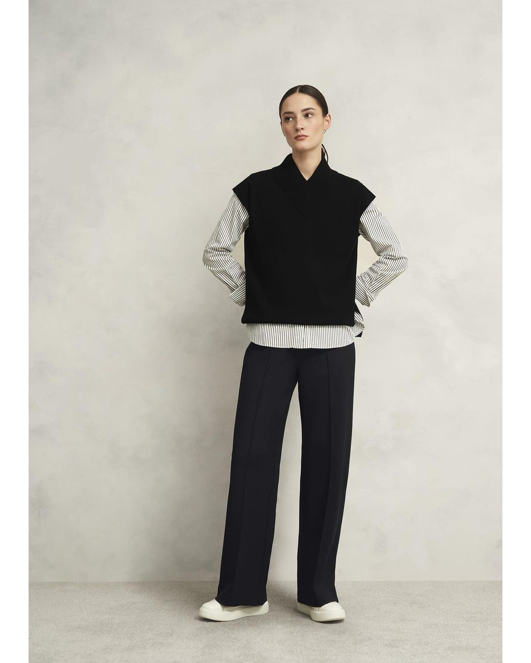 Hobbs Black Prim Trousers