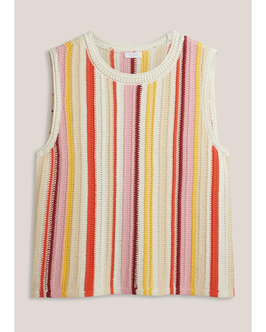 Hobbs Natural Zadie Cotton Stripe Knitted Tank