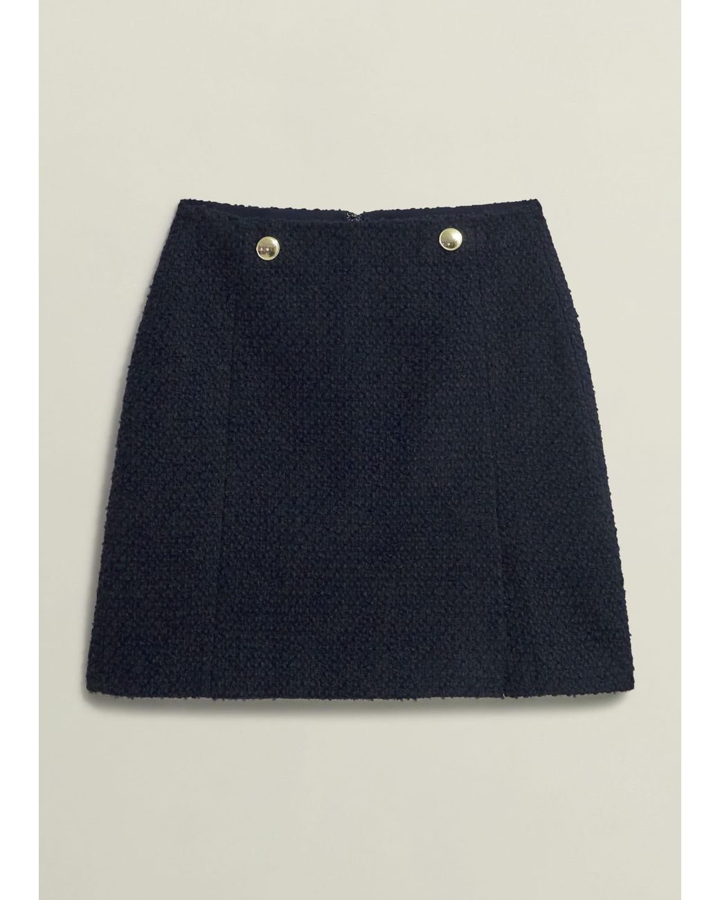 Hobbs Blue Marie Skirt With Wool