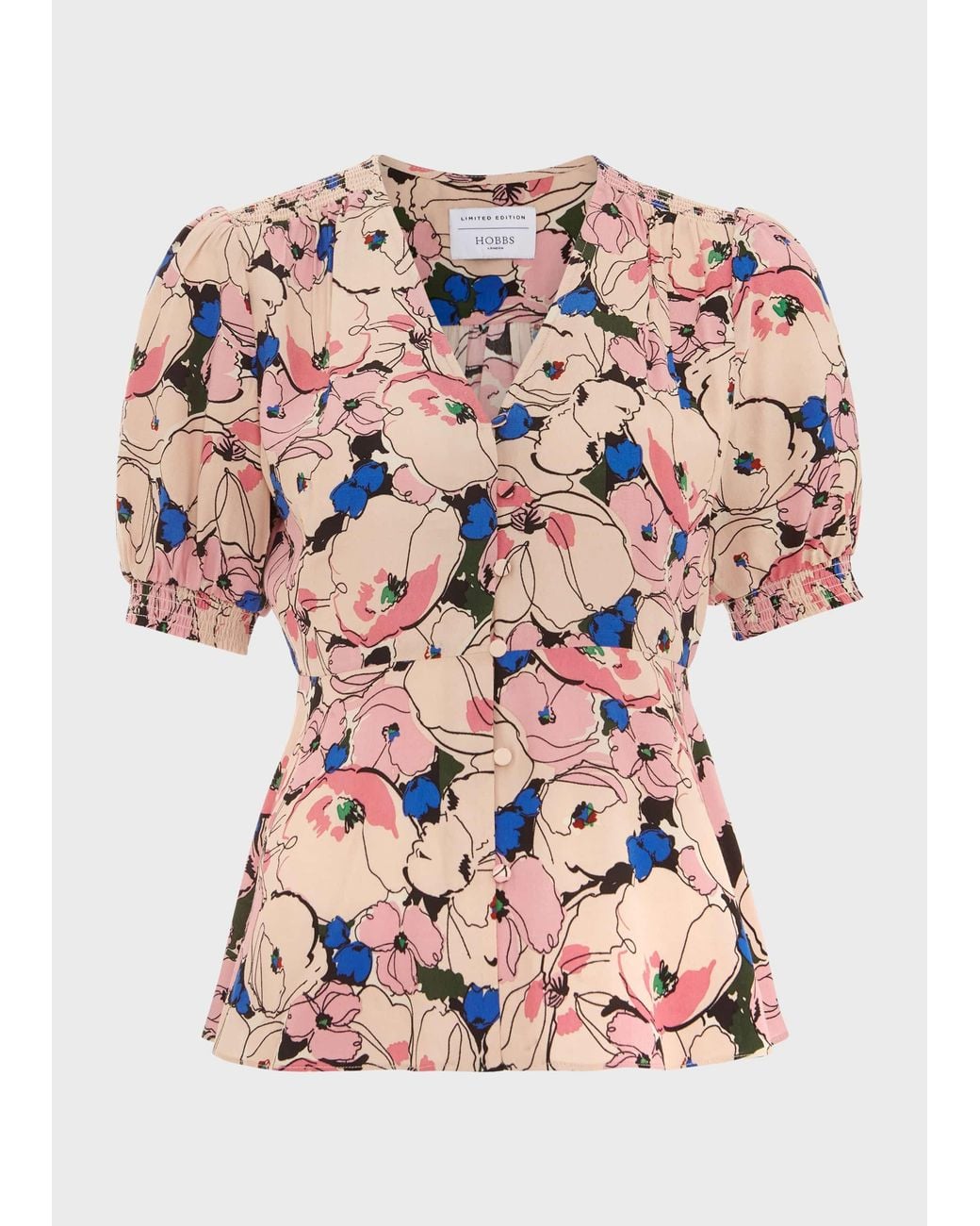 Hobbs Red Worthington Blouse