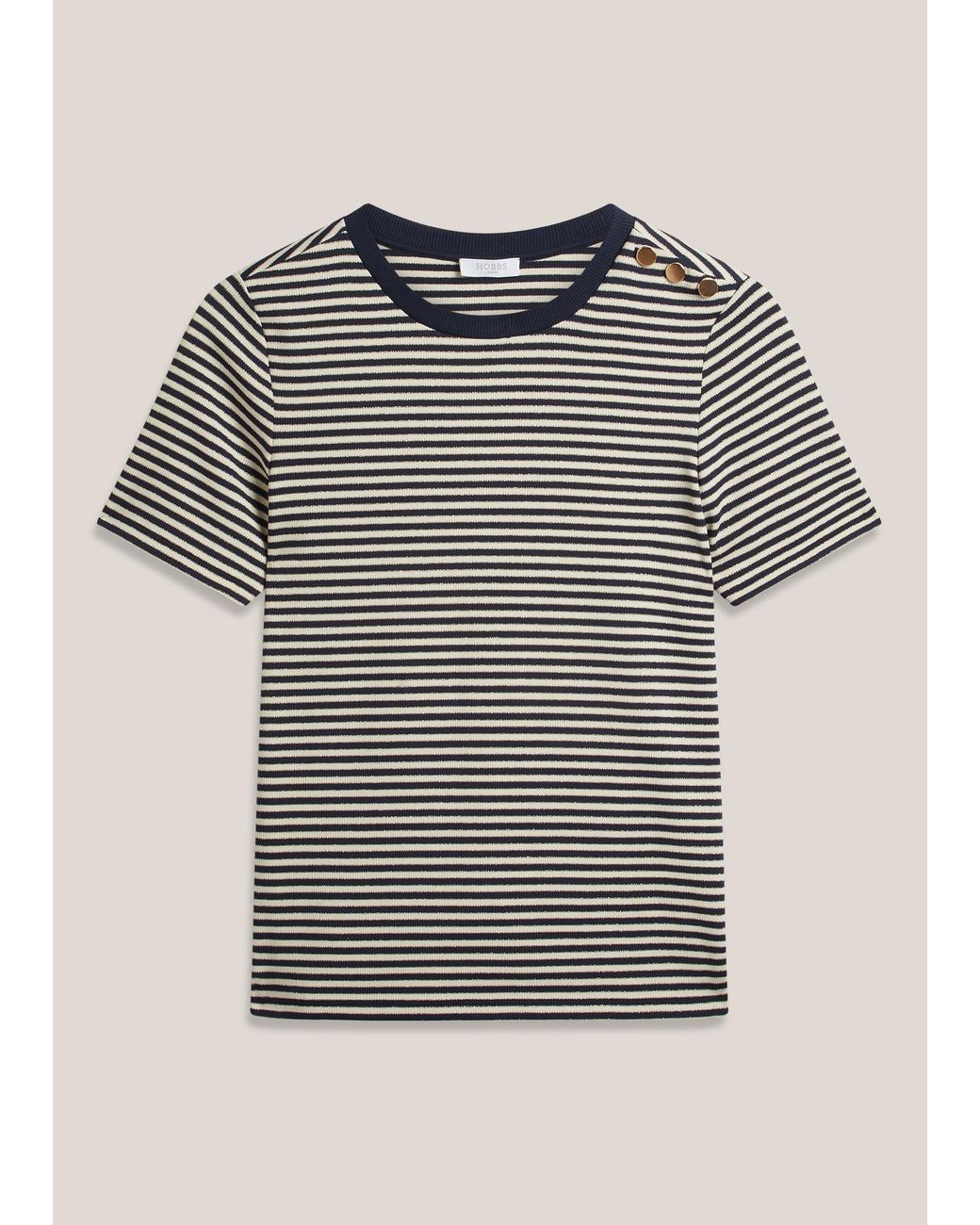 Hobbs Natural Tamsin Sparkle Cotton Blend T-Shirt