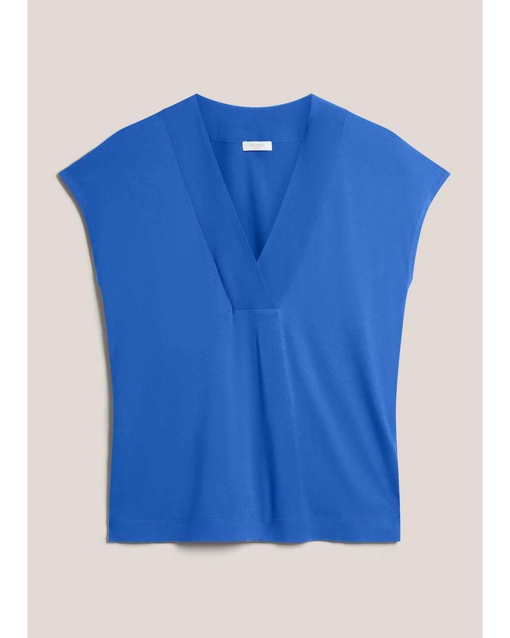 Hobbs Blue Jonie Printed V Neck Top