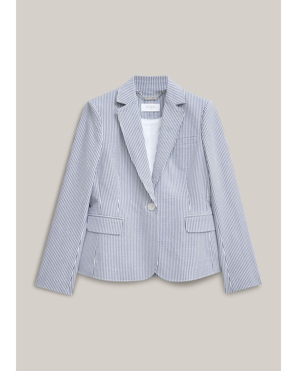 Hobbs Blue Blake Seersucker Jacket