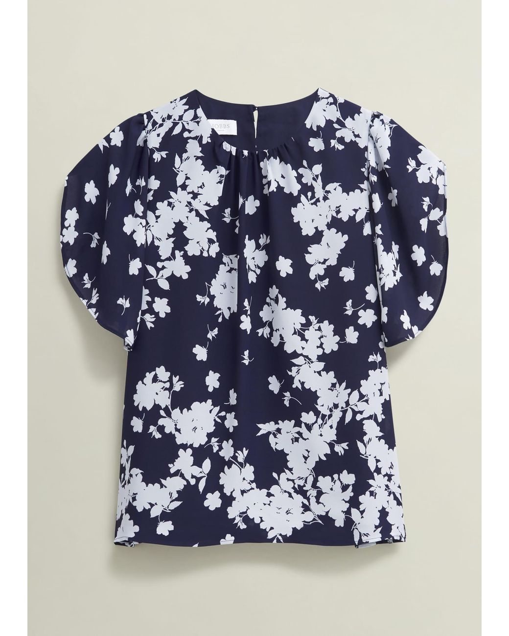 Hobbs Blue Verena Floral Top