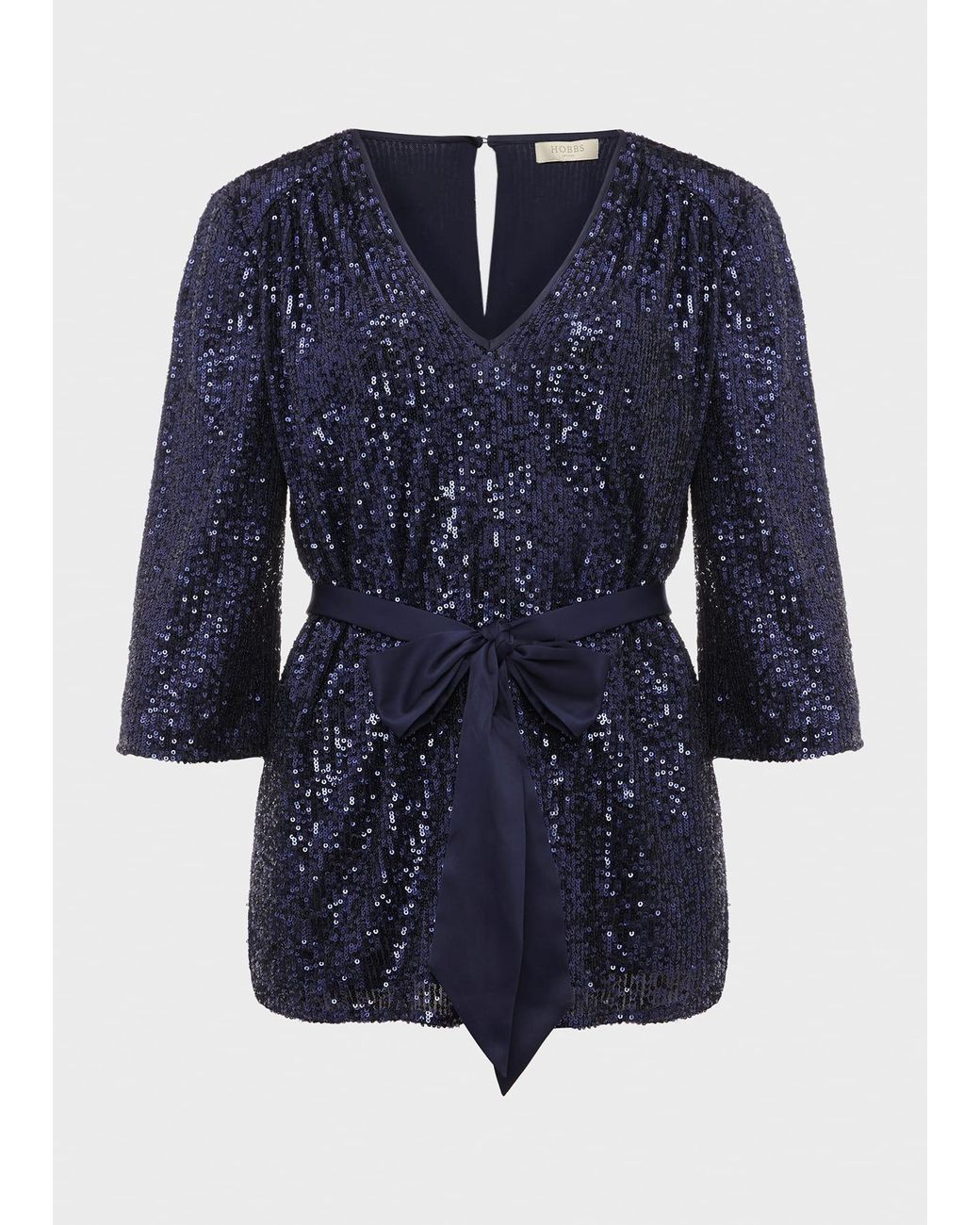Hobbs Blue Salma Sequin Top